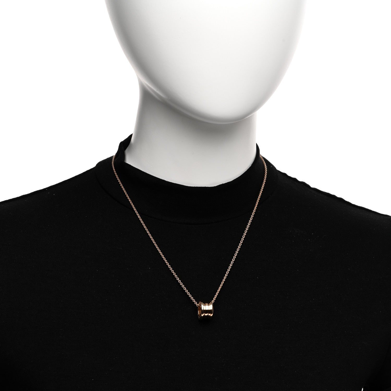 Bulgari 18K Rose Gold B.Zero1 Pendant Necklace 2 of 5