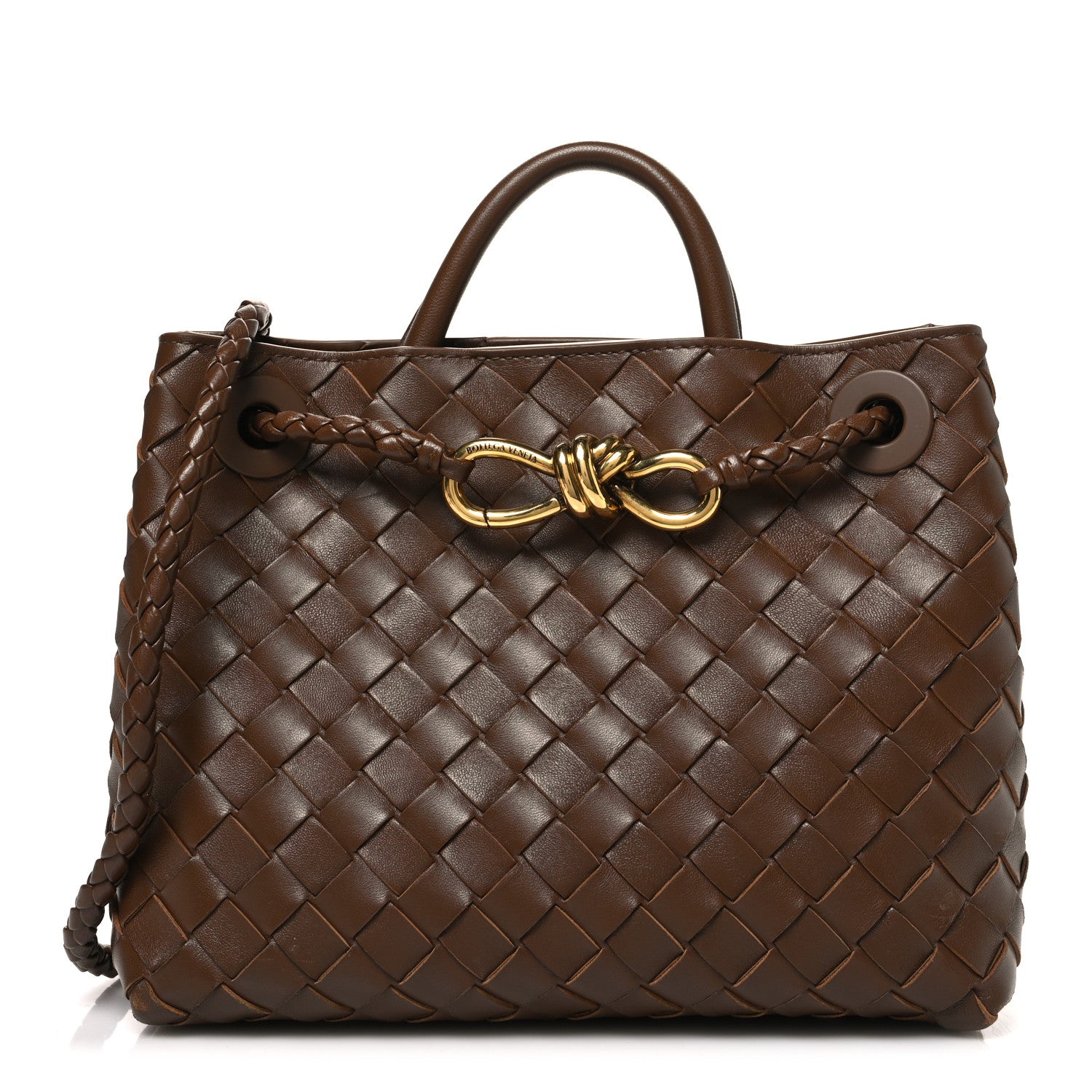 Bottega Veneta Nappa Intrecciato Small Andiamo Shoulder Bag Nocciola 1 of 9