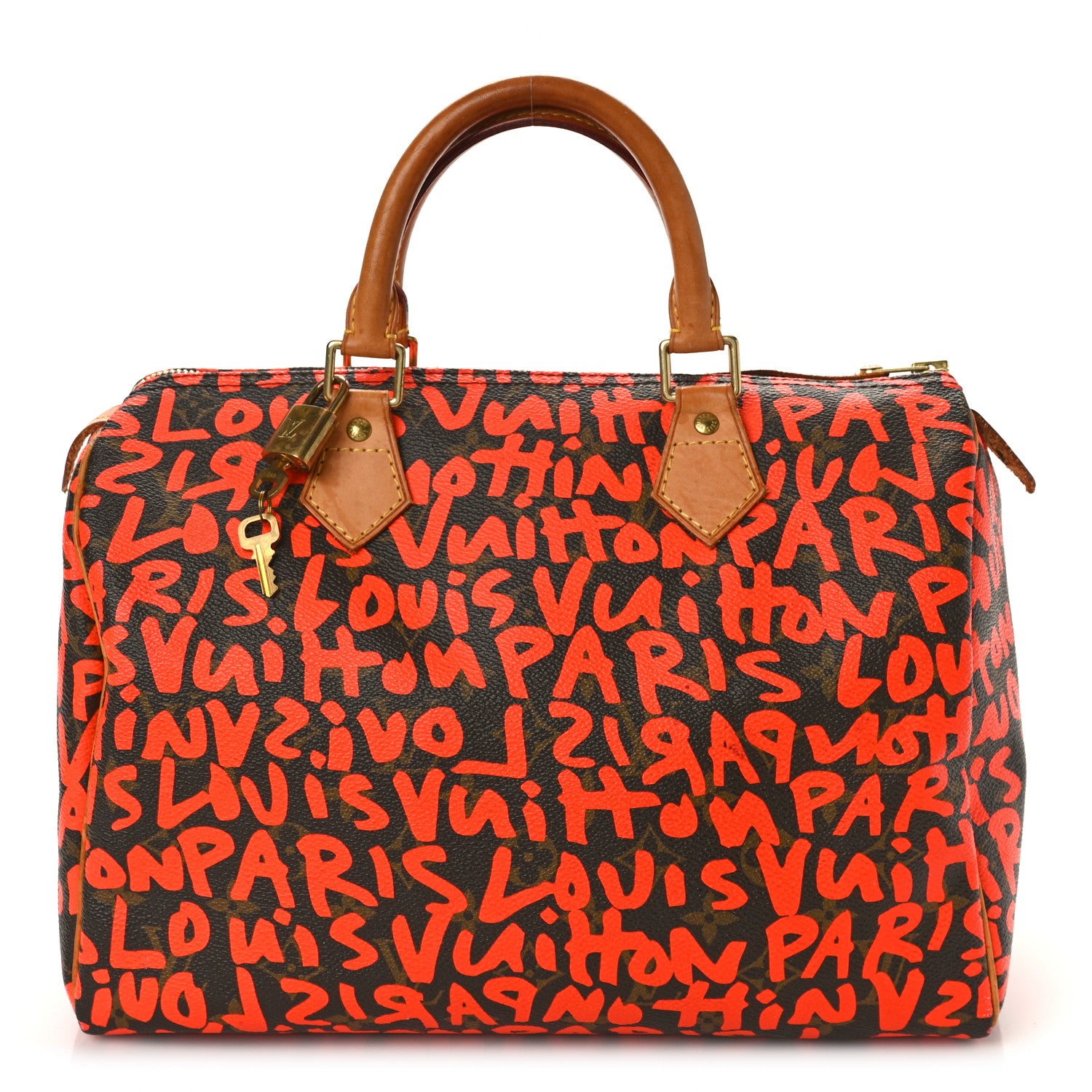 Louis Vuitton Monogram Graffiti Speedy 30 Orange 1 of 11