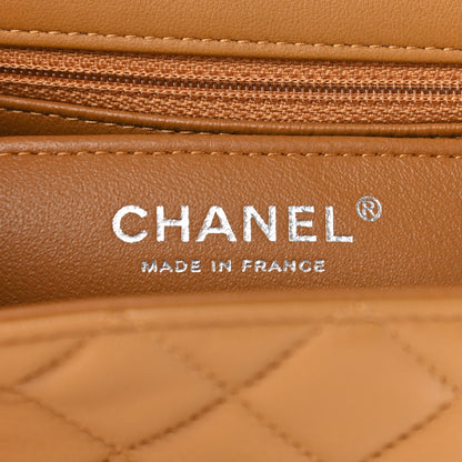 Chanel Lambskin Quilted Mini Rectangular Flap Camel 6 of 12