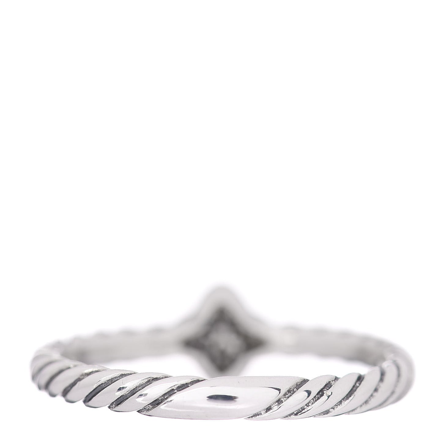 Sterling Silver Diamond Quatrefoil Ring 53 6.5
