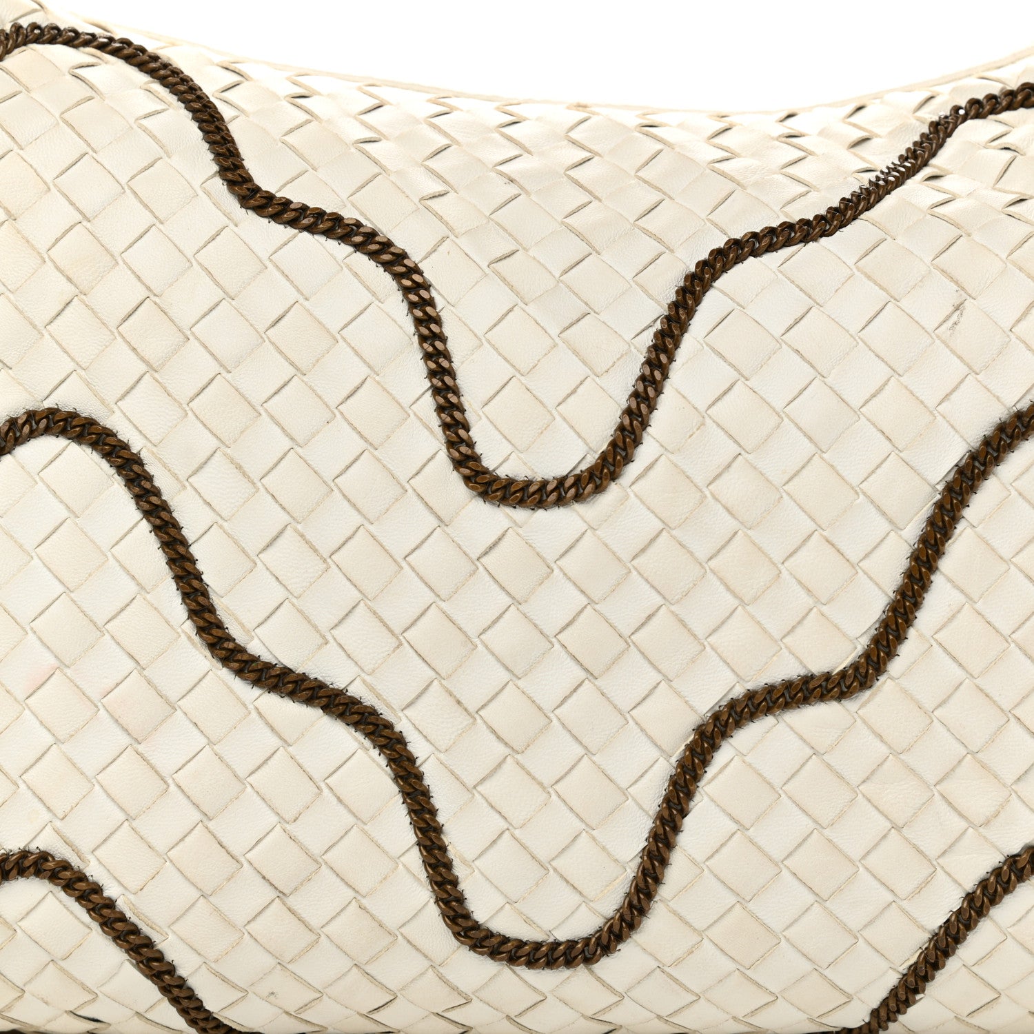 Bottega Veneta Nappa Intrecciato Medium Veneta Chain Hobo White 7 of 12