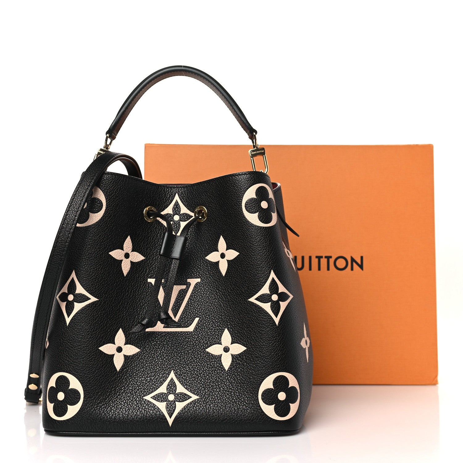 Louis Vuitton Empreinte Monogram Giant Neonoe MM Black Beige 11 of 11