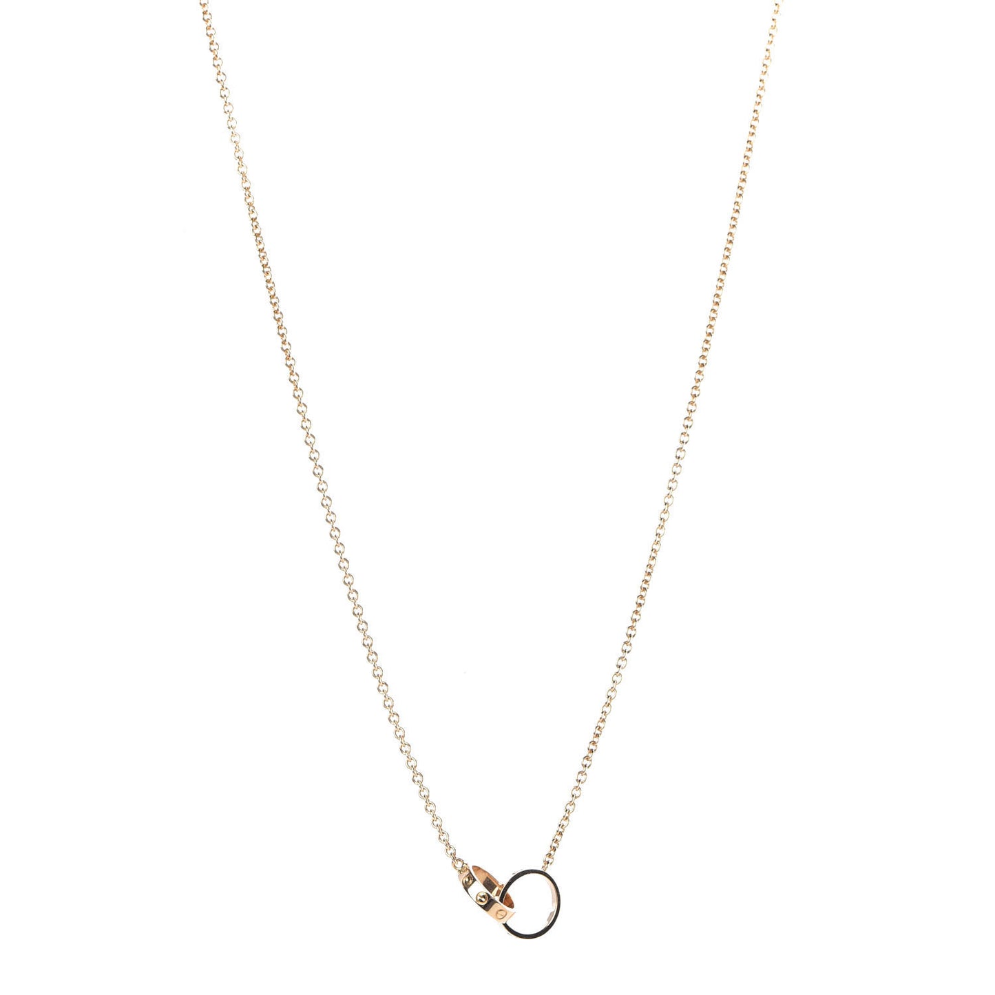 18K Yellow Gold Interlocking LOVE Necklace