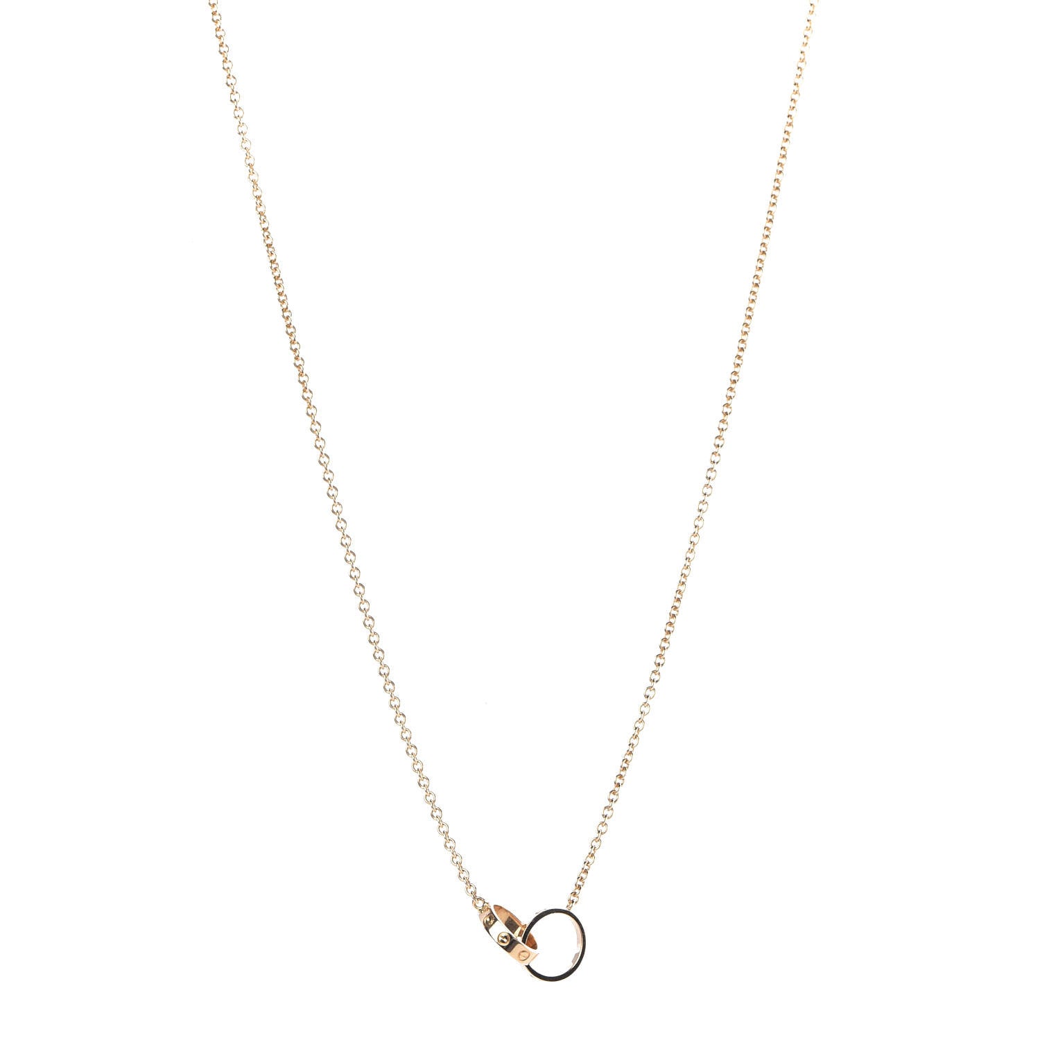 Cartier 18K Yellow Gold Interlocking LOVE Necklace 1 of 8