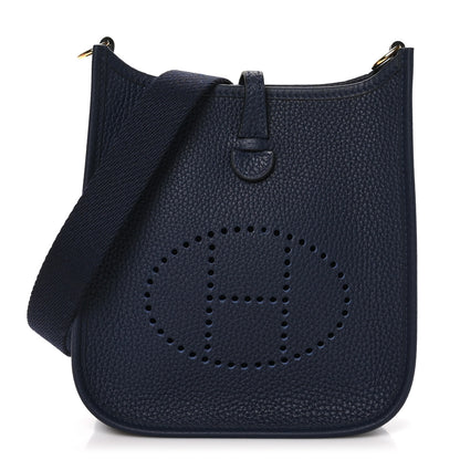 Hermes Taurillon Clemence Amazone Evelyne TPM Bleu Nuit Bleu Indigo 1 of 11