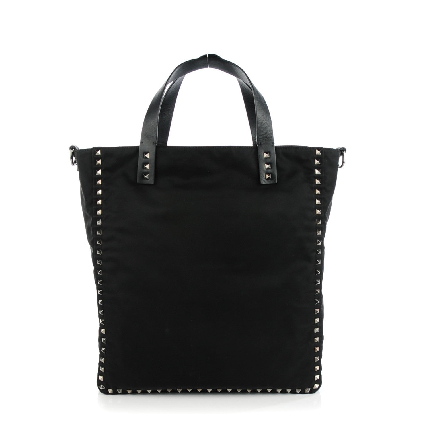 Valentino Garavani Nylon Rockstud Vertical Tote Black 1 of 8