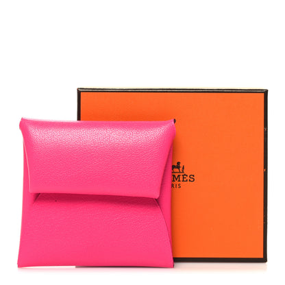 Hermes Chevre Chamkila Bastia Coin Purse Rose Pop 9 of 9