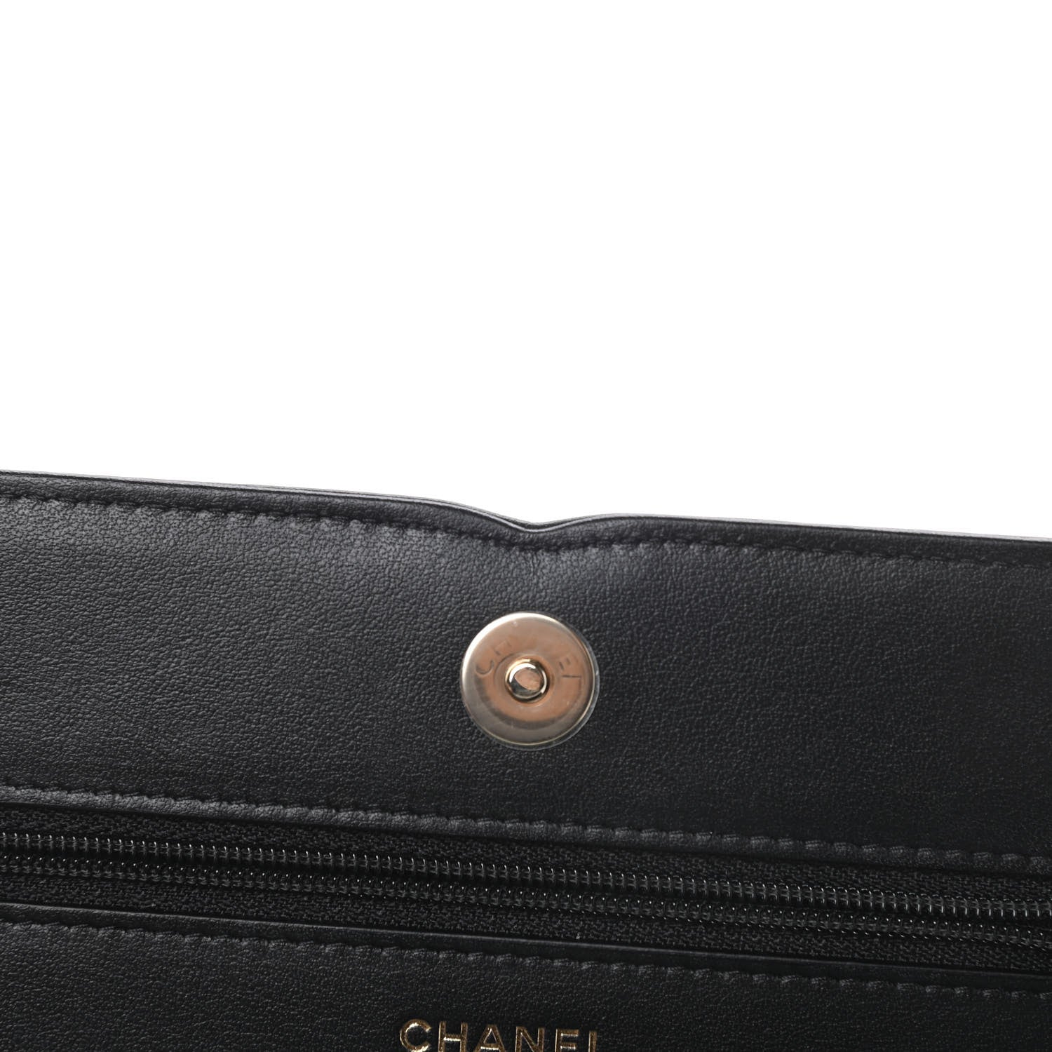 Chanel Caviar Quilted CC Filigree Wallet On Chain WOC Black 12 of 13