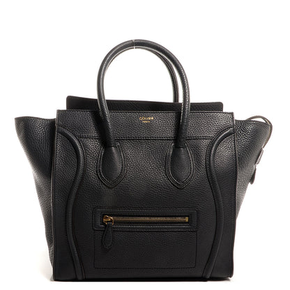Celine Pebbled Leather Mini Luggage Bag Anthracite 1 of 9