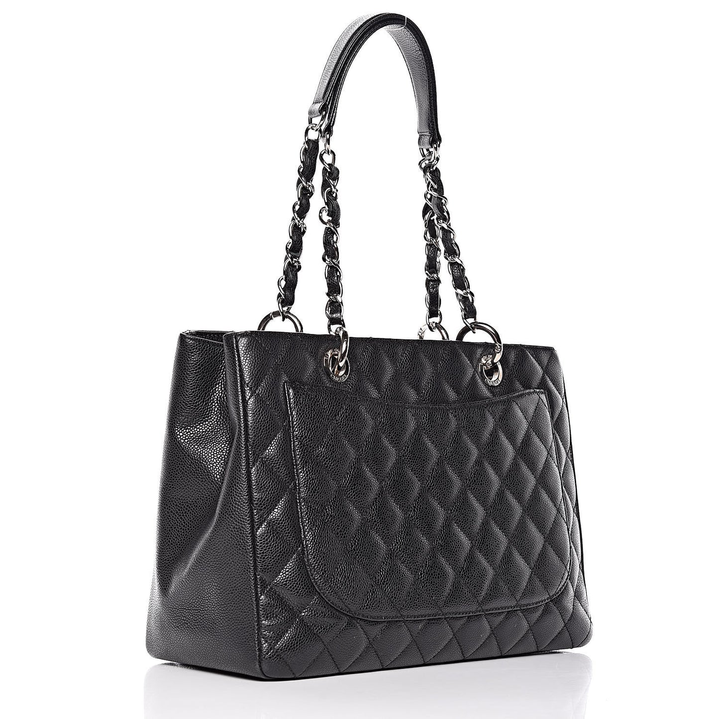 Caviar Quilted Grand Shopping Tote GST Black