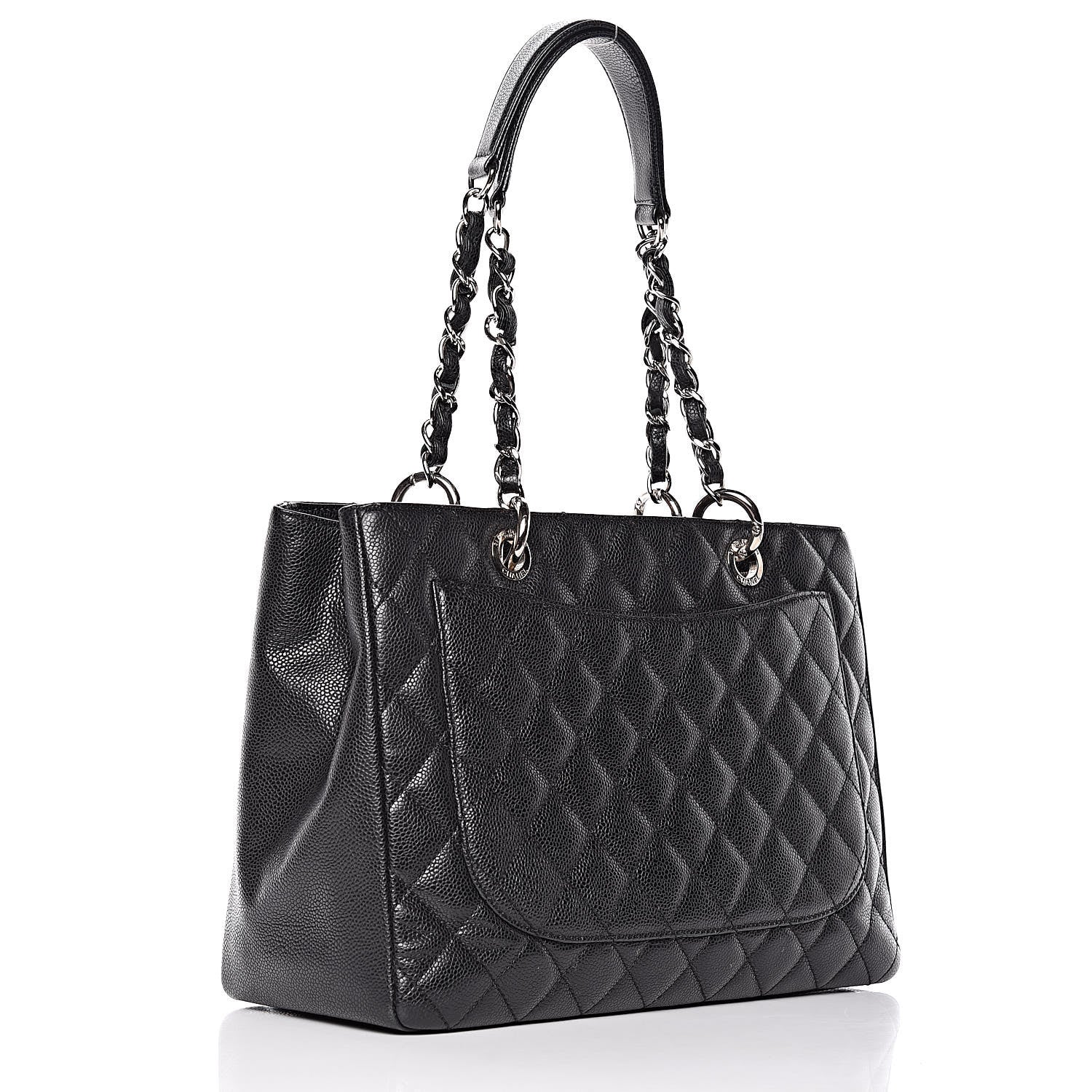 Chanel Caviar Quilted Grand Shopping Tote GST Black 3 of 15