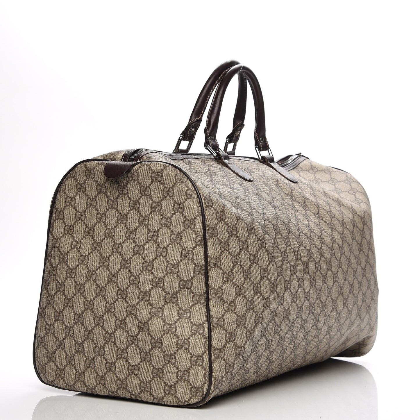 GG Plus Monogram Large Duffle Bag Dark Brown
