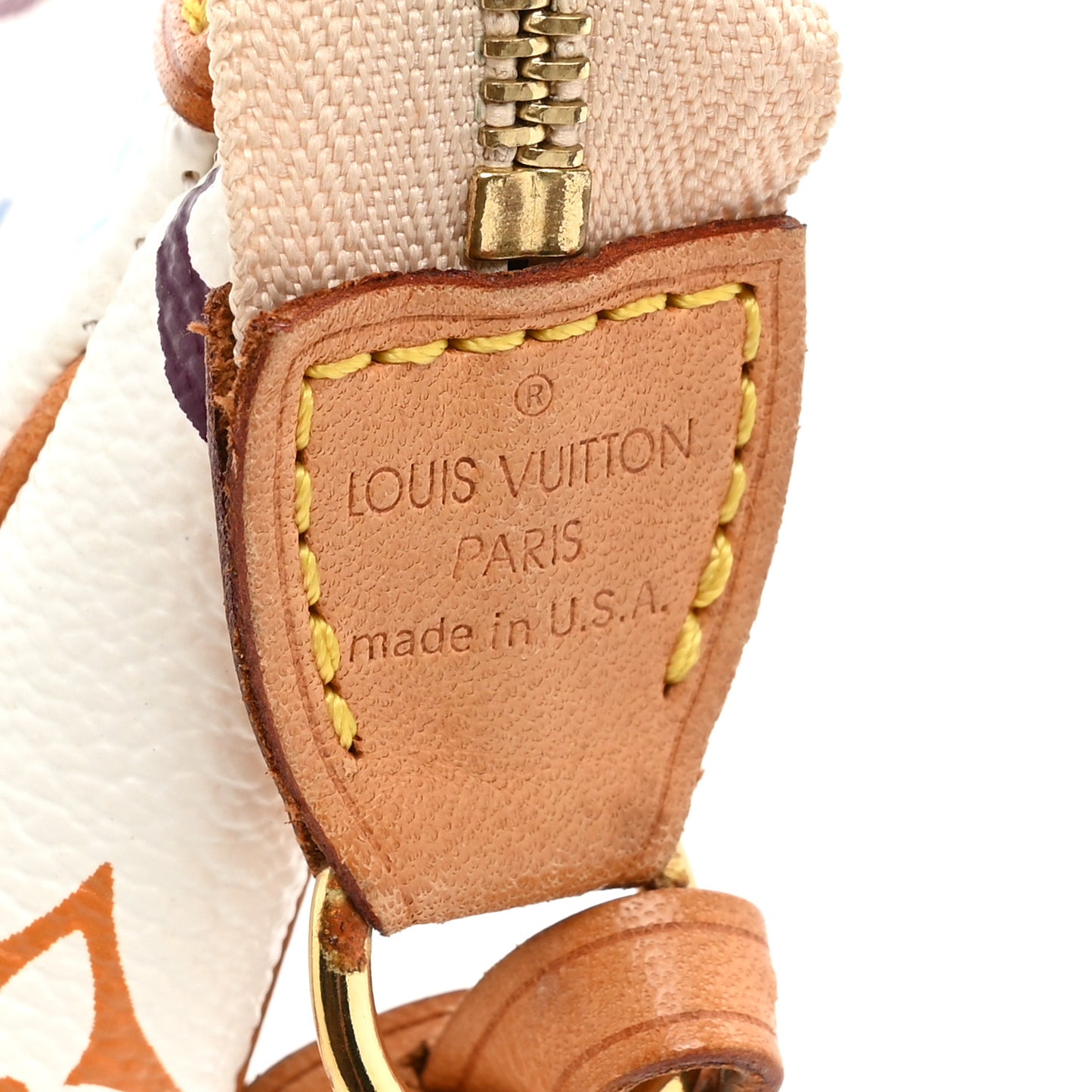 Monogram Multicolor Pochette Accessories White