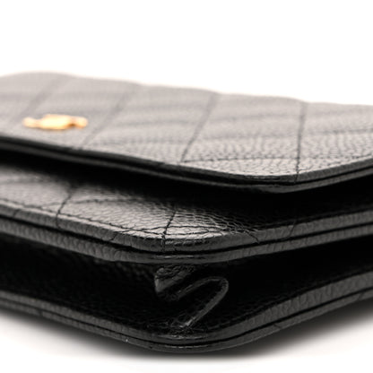Chanel Caviar Quilted Wallet On Chain WOC Black 10 of 10