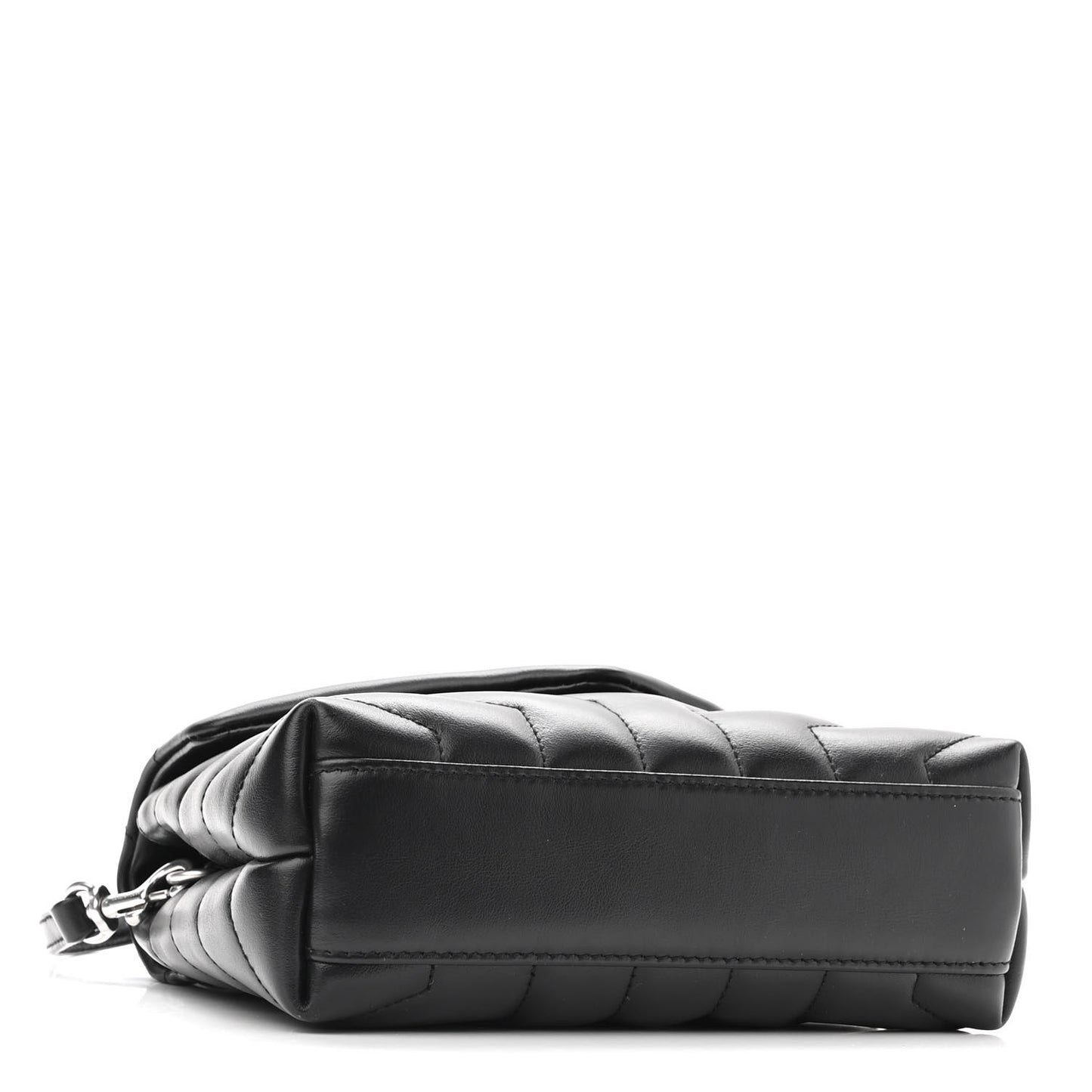 Calfskin Y Quilted Monogram Toy Loulou Crossbody Bag Black