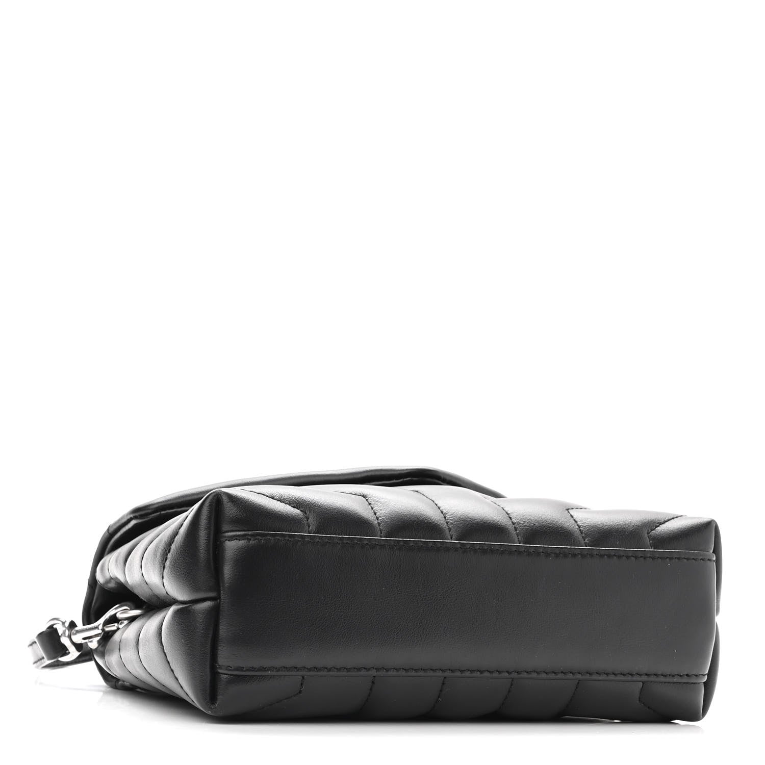 Saint Laurent Calfskin Y Quilted Monogram Toy Loulou Crossbody Bag Black 4 of 9