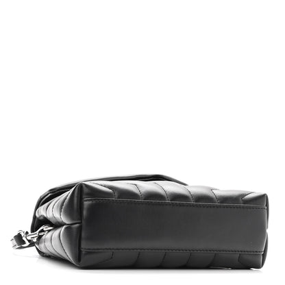 Saint Laurent Calfskin Y Quilted Monogram Toy Loulou Crossbody Bag Black 4 of 9