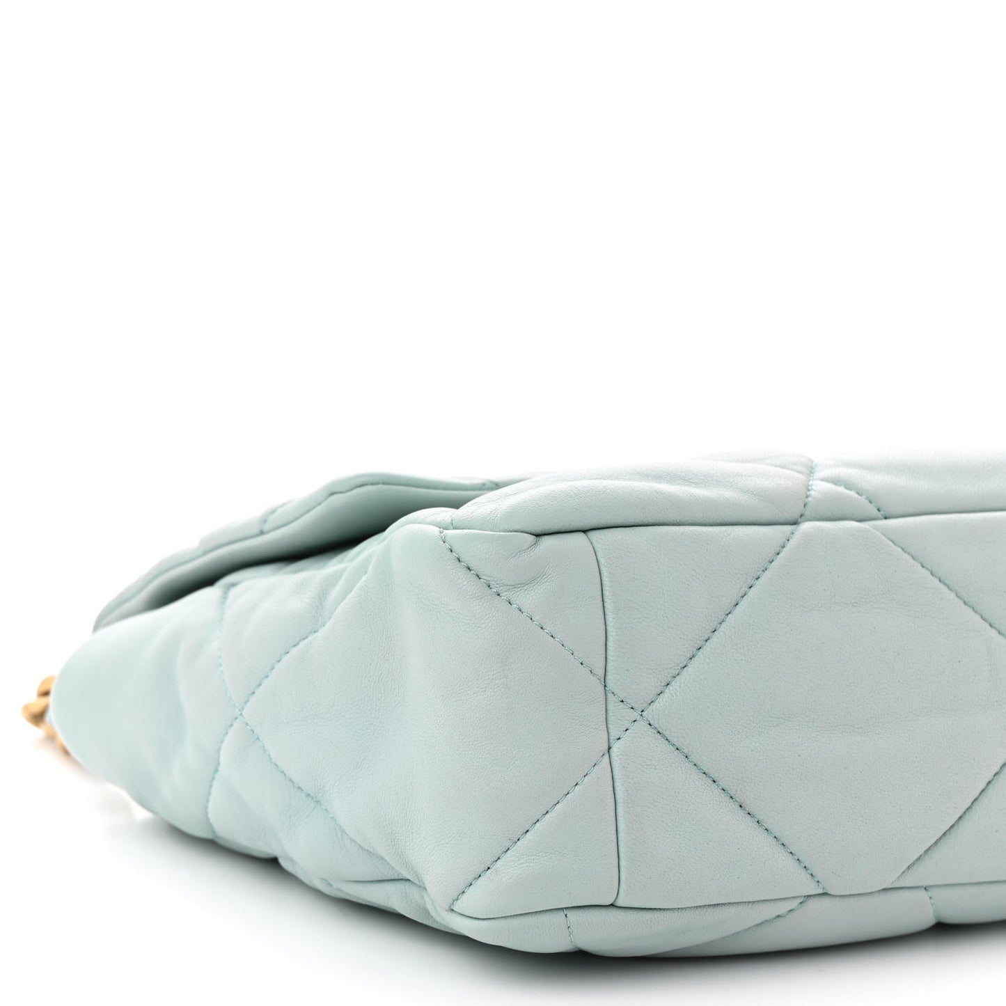 Lambskin Quilted Large Chanel 19 Flap Light Blue