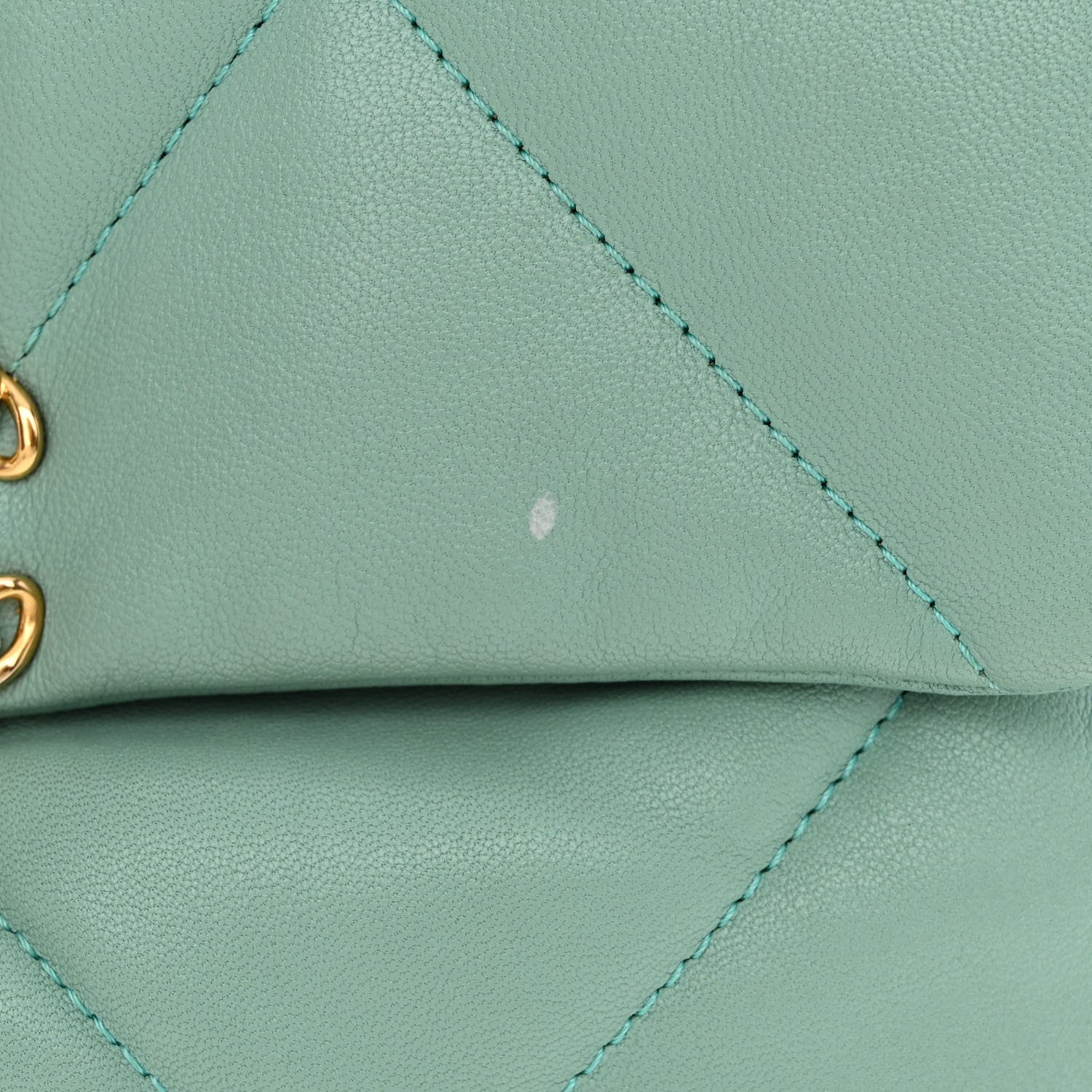 Chanel Goatskin Quilted Medium Chanel 19 Flap Light Blue 11 of 12
