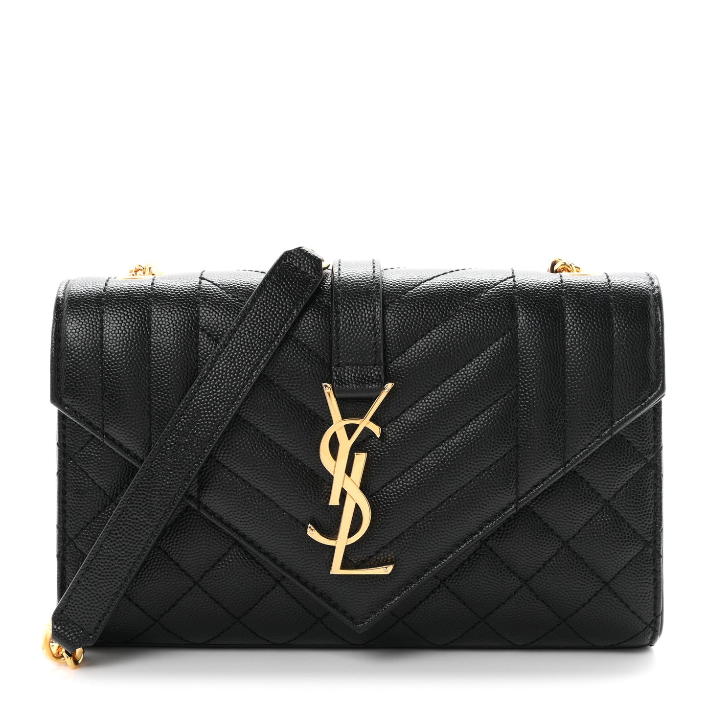Grain De Poudre Textured Mixed Matelasse Triquilt Small Monogram Satchel Black