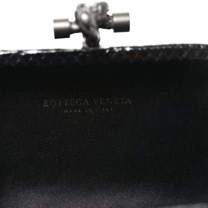 Bottega Veneta Satin Intreccio Impero Ayers Knot Clutch Black 6 of 8