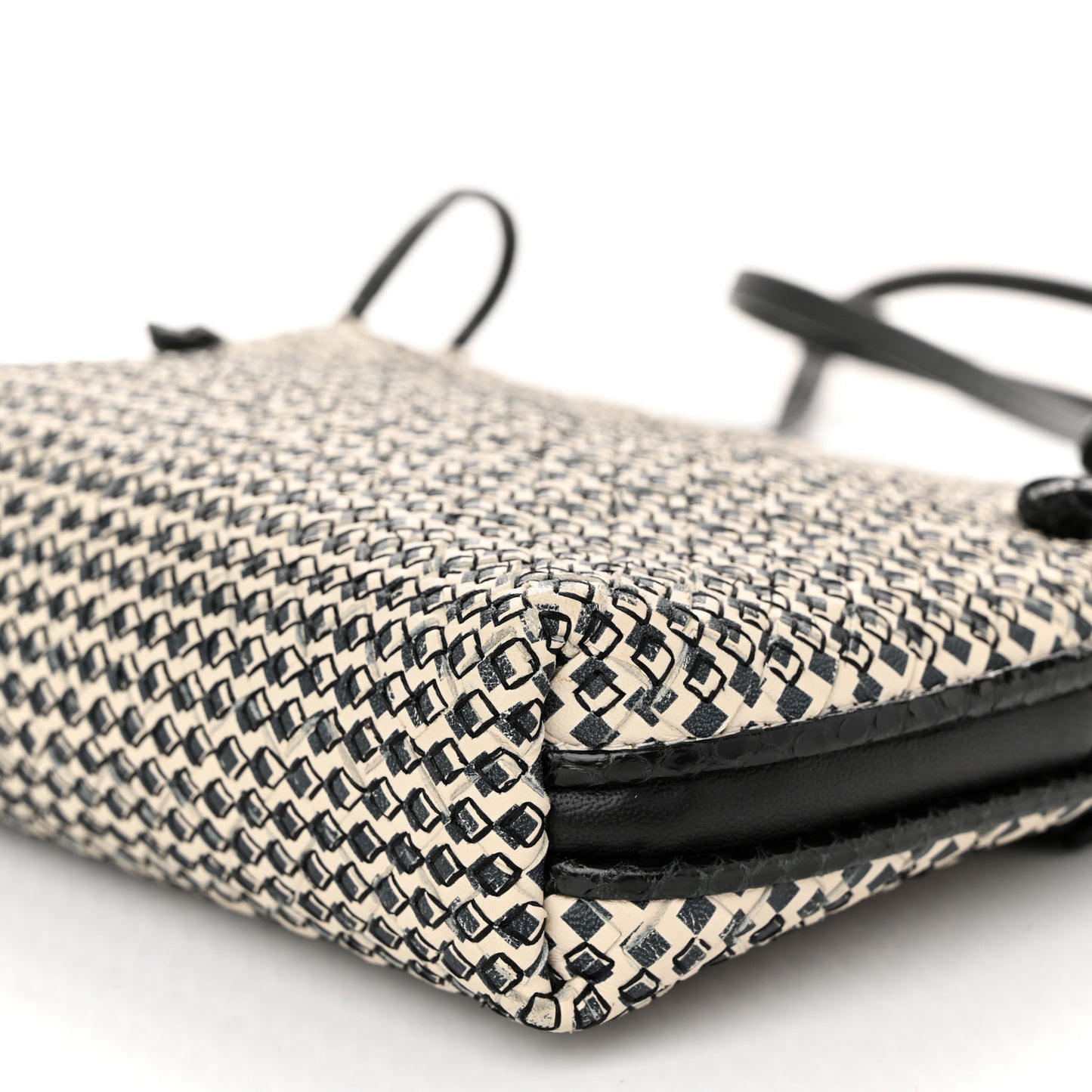 Nappa Ayers Cravaterria Intrecciato Nodini Bag Off White Black