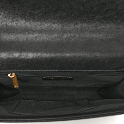 Chanel Caviar Chevron Quilted New Medium Boy Flap Black 6 of 10