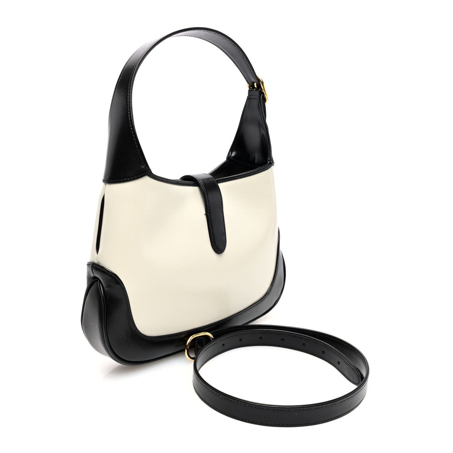 Boarded Dyana Lux Calfskin Bi-Color Small Jackie 1961 Hobo Mystic White Black