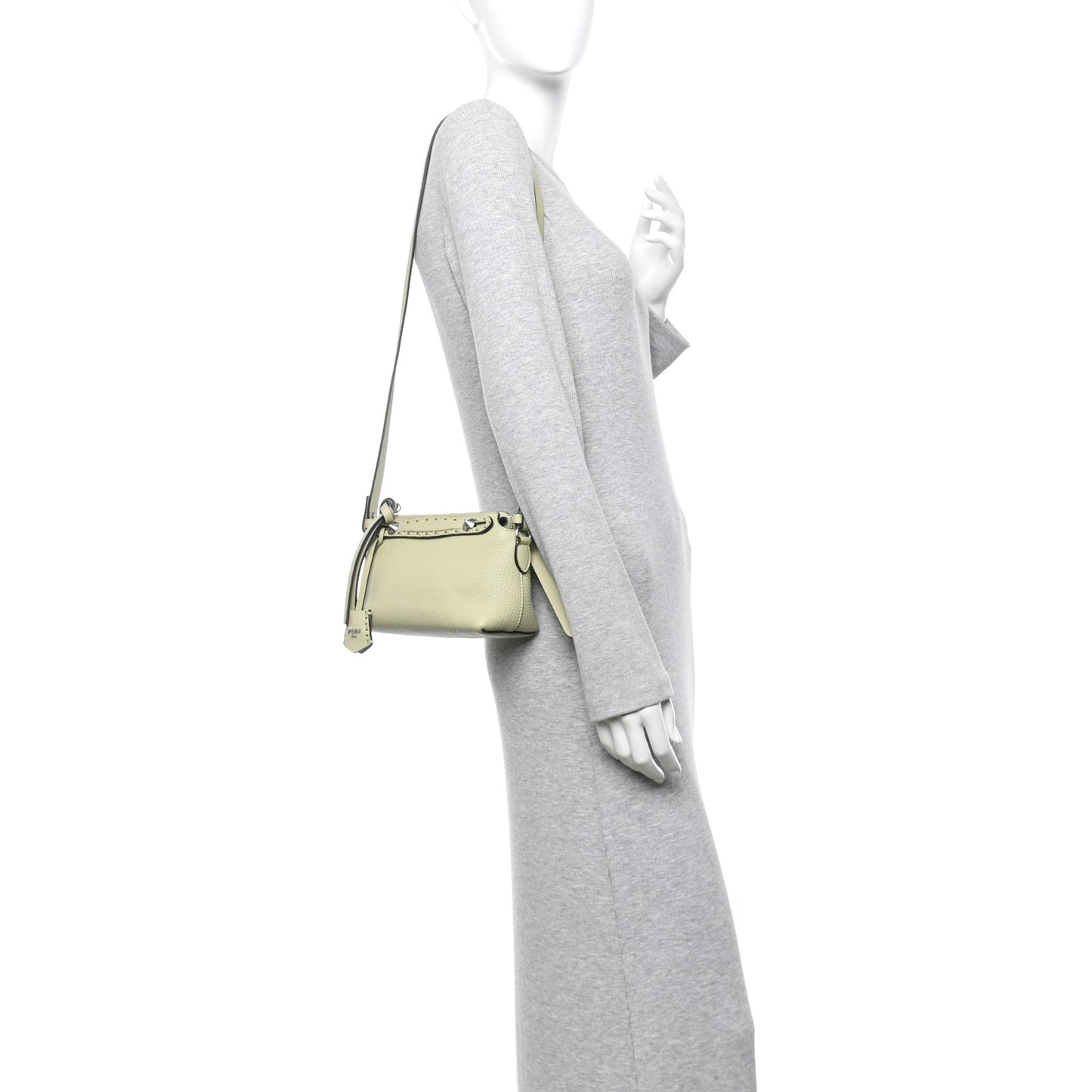 Cuoio Romano Selleria Sintetica Tape Stitch Mini By The Way Boston Bag Sage Green