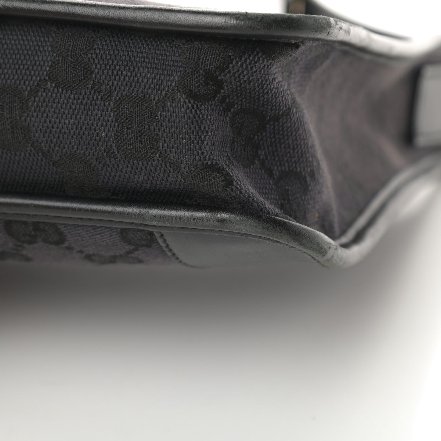 Nylon Monogram Shoulder Bag Black