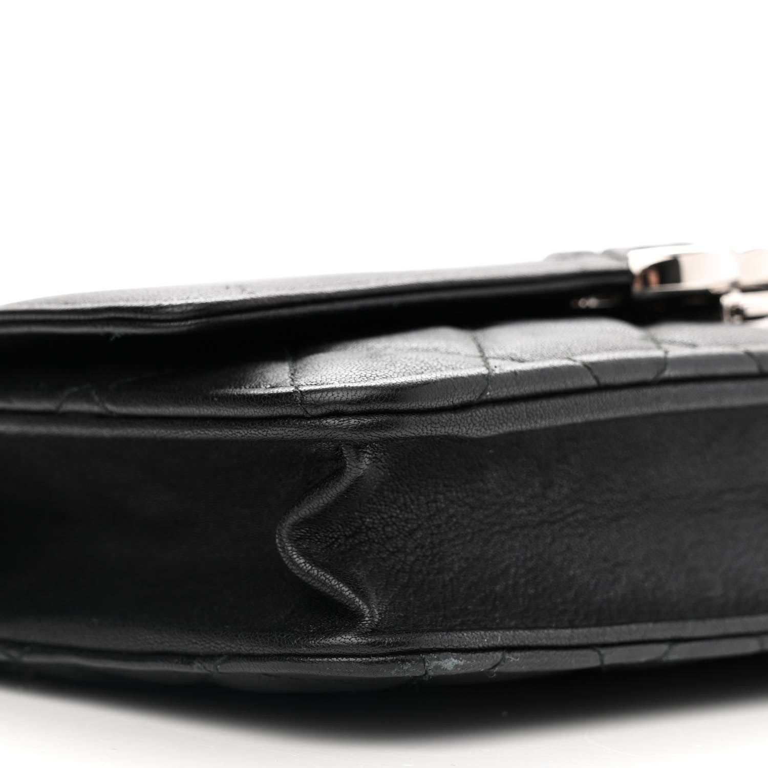Chanel Lambskin Quilted CC Box Wallet On Chain WOC Black 10 of 13