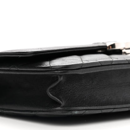 Chanel Lambskin Quilted CC Box Wallet On Chain WOC Black 10 of 13