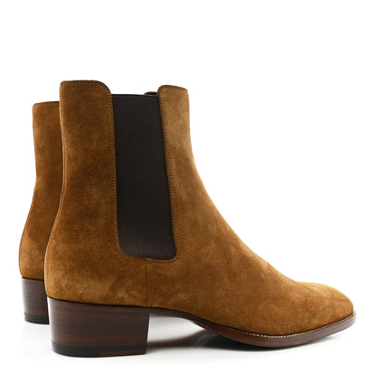 Saint Laurent Suede Calfskin Mens Wyatt Chelsea Boots 42 Land 4 of 12