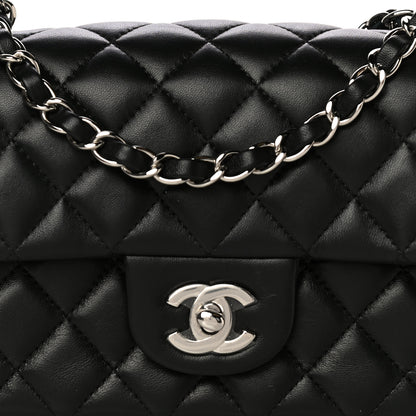 Chanel Lambskin Quilted Mini Rectangular Flap Black 11 of 14