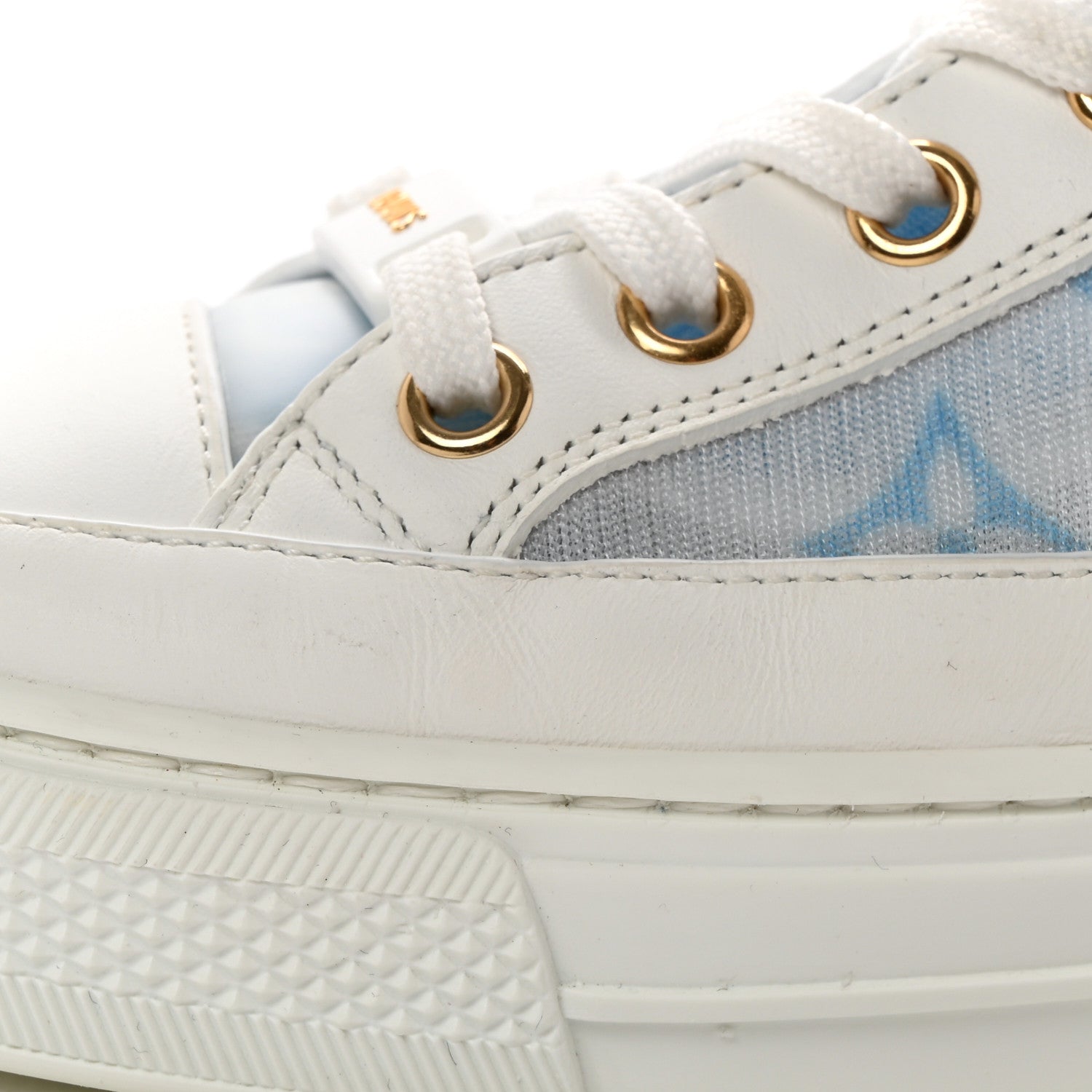 Louis Vuitton Technical Fabric Calfskin Monogram Printed Stellar Sneaker Boots 35.5 Blue 10 of 12