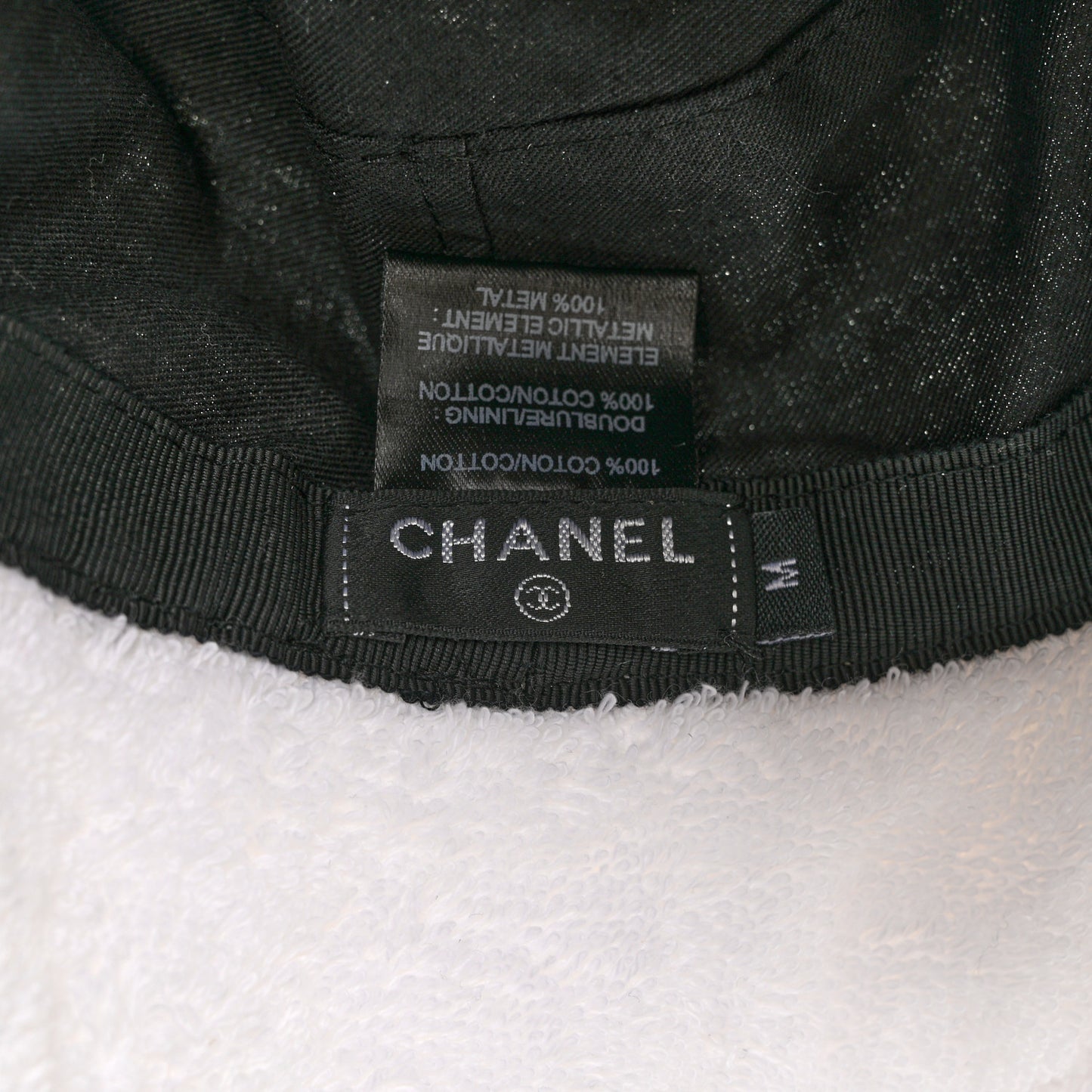 Terry Cloth CC Bucket Hat M White