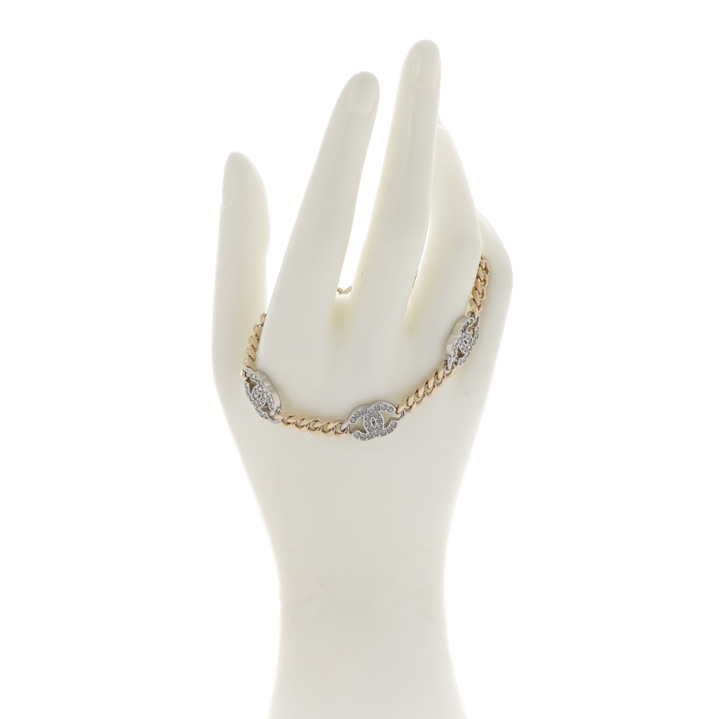 Crystal CC Chain Bracelet Gold Silver