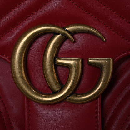 Gucci Calfskin Matelasse Large GG Marmont Shoulder Bag Hibiscus Red 11 of 11