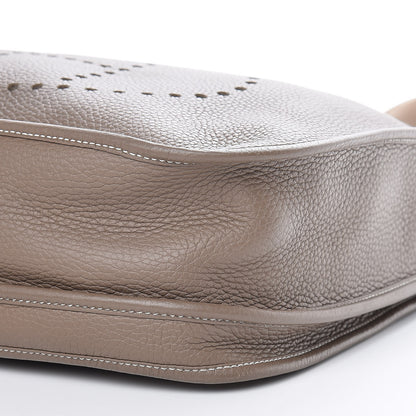 Hermes Taurillon Clemence Evelyne III GM Etoupe 9 of 10