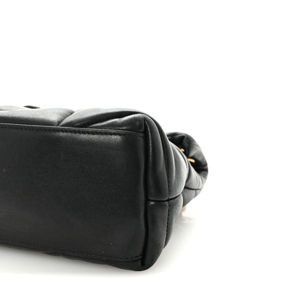 Saint Laurent Lambskin Quilted Small Loulou Puffer Monogram Chain Satchel Black 9 of 9