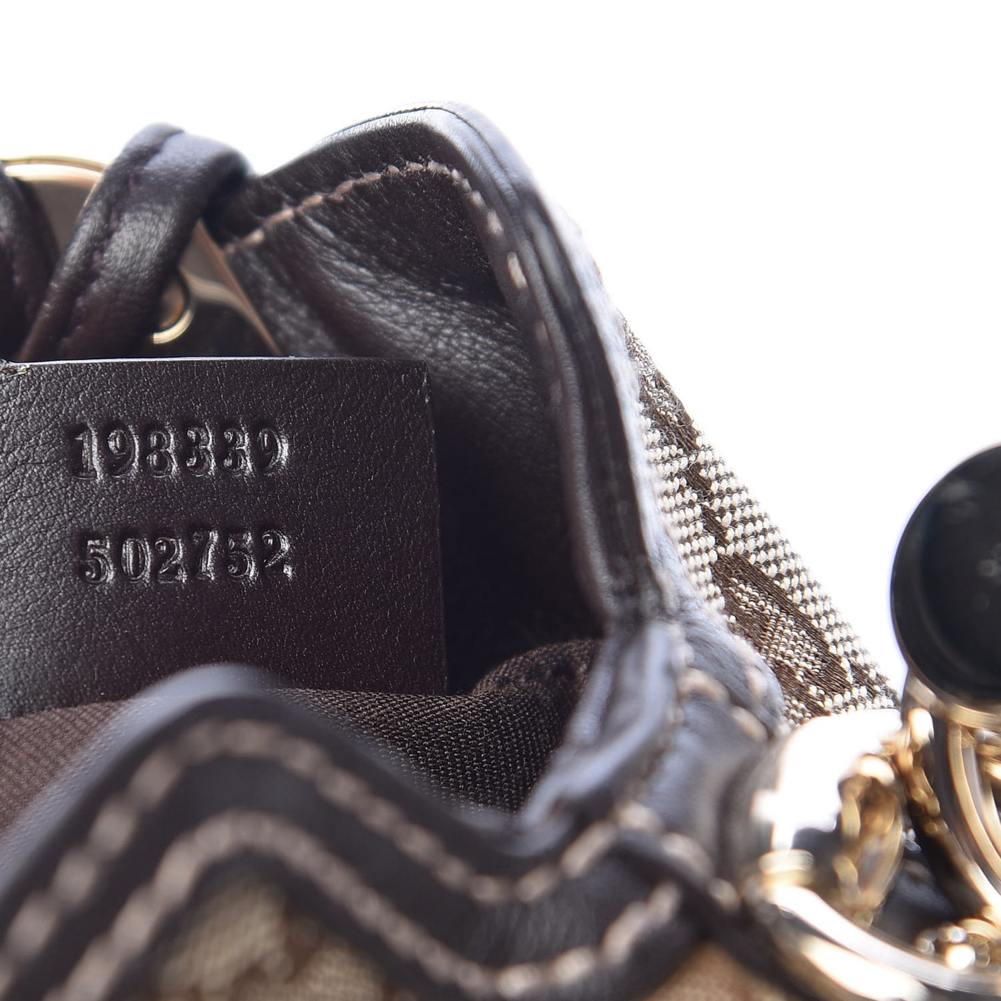 Monogram Mini Indy Top Handle Bag Dark Brown