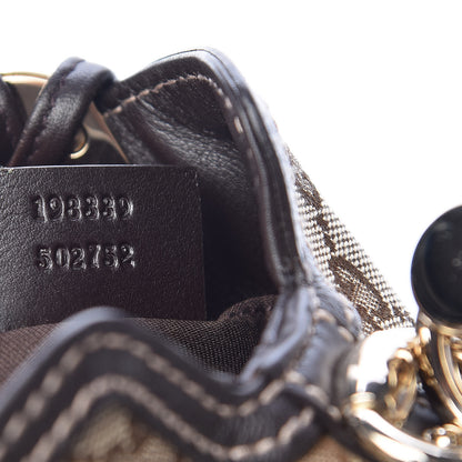 Gucci Monogram Mini Indy Top Handle Bag Dark Brown 9 of 10