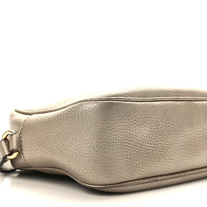 Gucci Metallic Pebbled Calfskin Small Soho Disco Bag Golden Beige 7 of 10