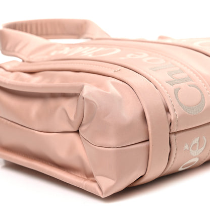 Chloe Nylon Small Woody Tote Rose Dust 9 of 10