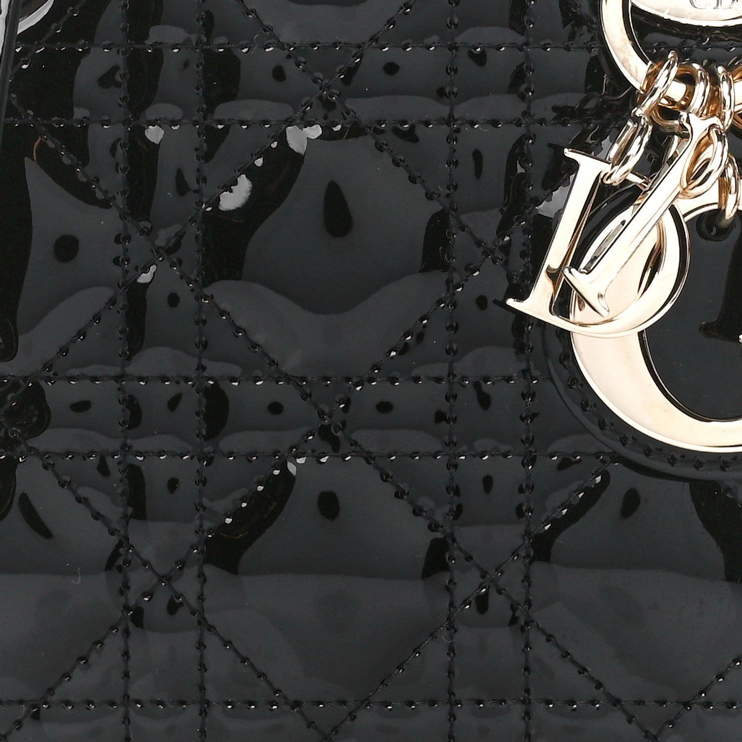 Christian Dior Patent Cannage Mini Lady Dior Black 8 of 10