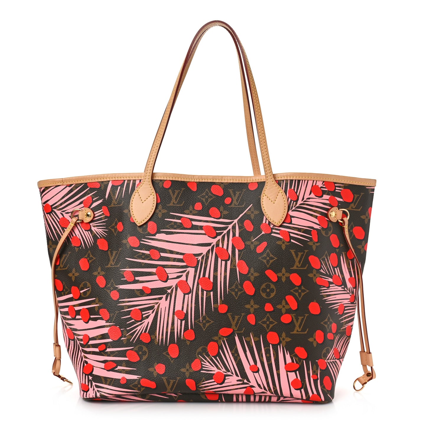 Monogram Jungle Dots Neo Neverfull MM Sugar Pink Poppy