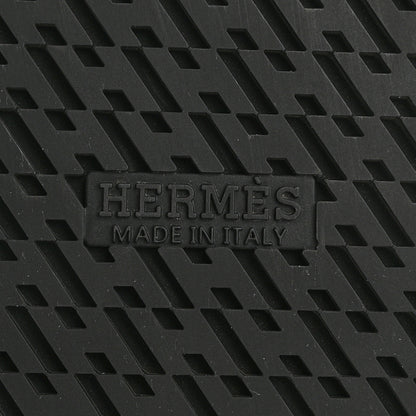 Hermes Calfskin Woolskin Mens Chypre Sandals 45 Black Ecru 6 of 11