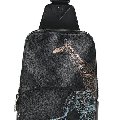Louis Vuitton Damier Graphite Wild Animals Avenue Sling Backpack 7 of 9