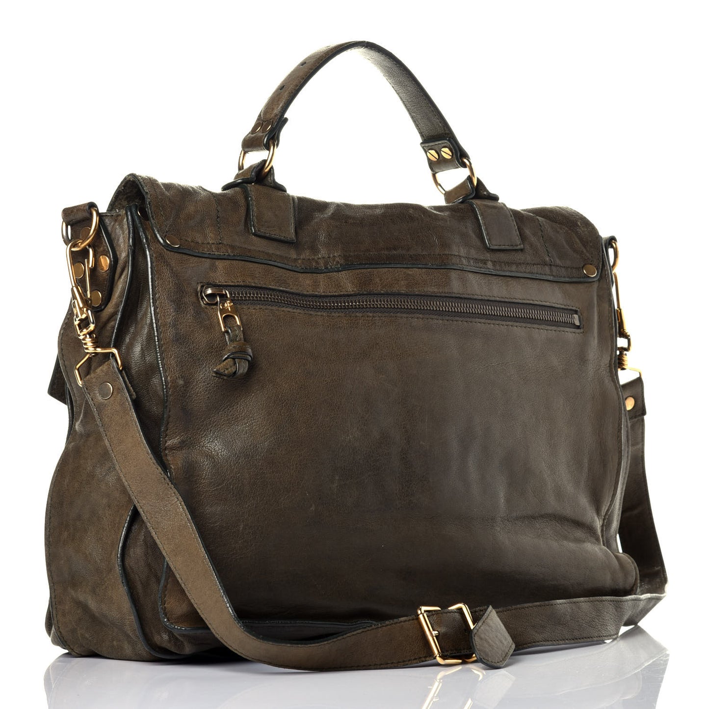 Lambskin PS1 Medium Satchel Military